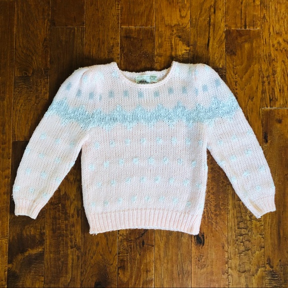 VINTAGE 80s Pastel Cable Knit Sweater - Picture 6 of 10